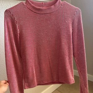 striped red crop top
